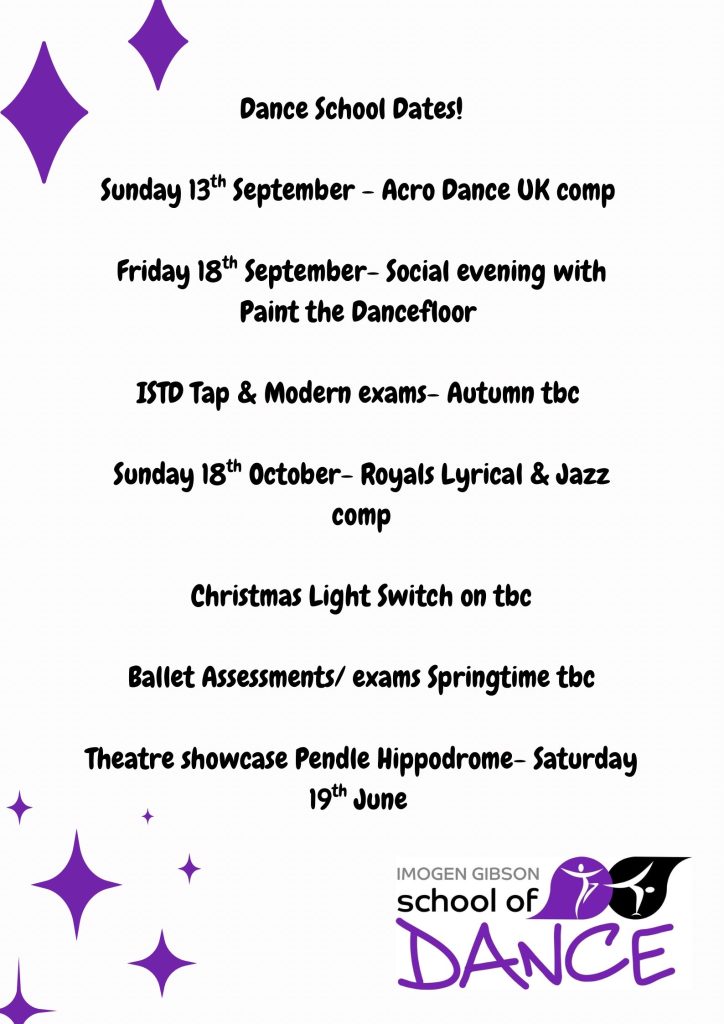 Dance school events 2627