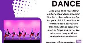 ACROBATICS CLASSES – SEPTEMBER ENROLMEN...