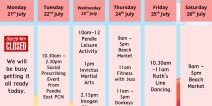 We have an amazing timetable for 6 weeks...